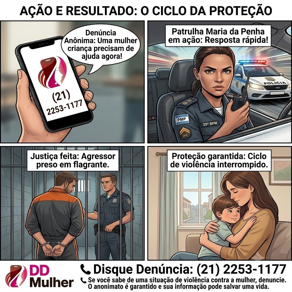 Informação do Disque Denúncia Mulher leva à prisão de agressor por violência doméstica